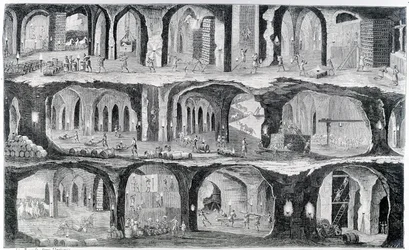 Arbeiten in der Salzmine von Wieliczka